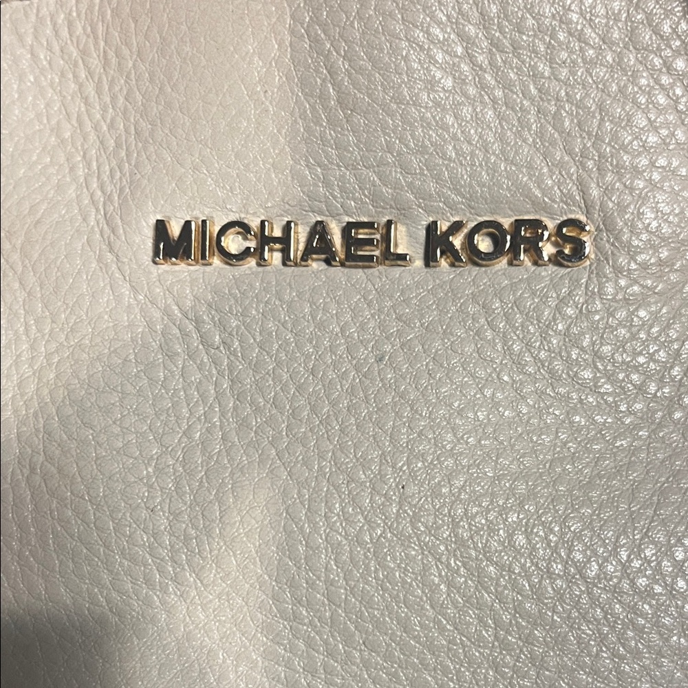 Michael Kors Cream and Brown Satchel - Picture 2 of 15